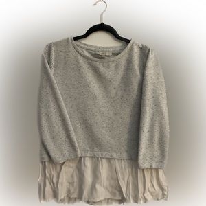 Gray textured Loft top